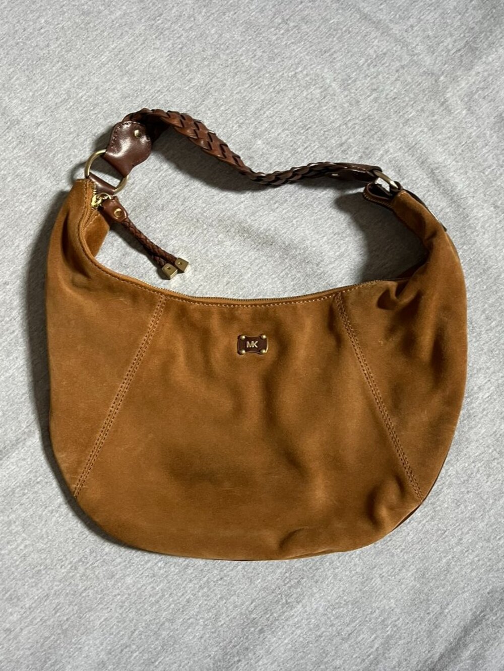 Michael Kors Brown Suede Hobo Bag